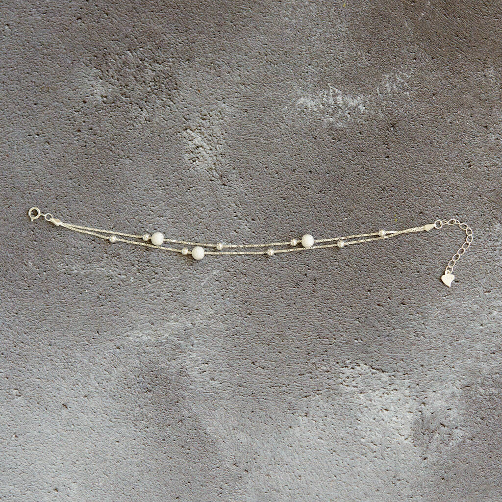 30th Birthday Sterling Silver Ball Bracelet