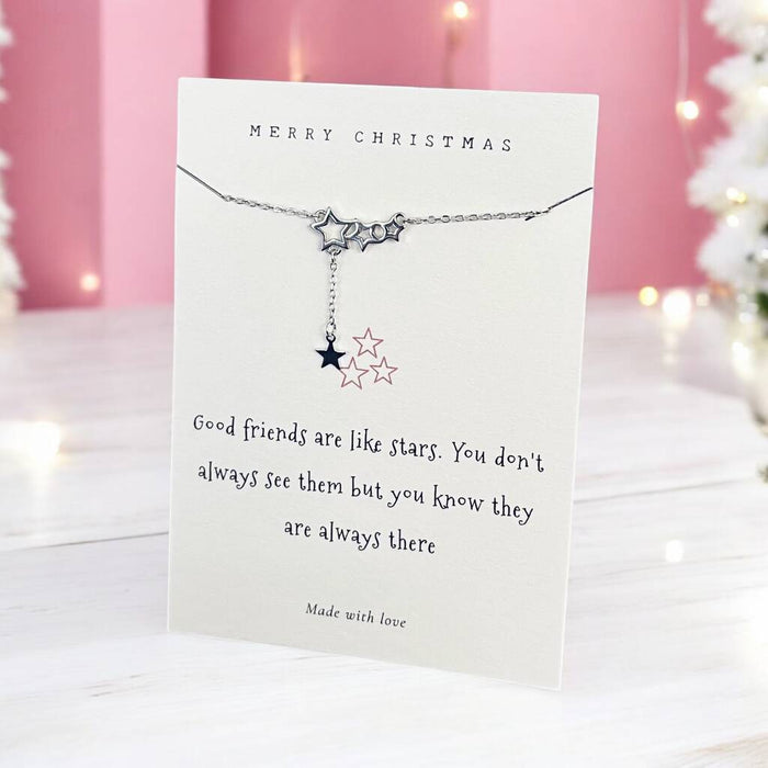 Good Friends Are Like Stars Sterling Silver Necklace