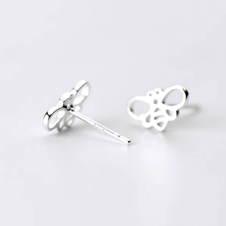 Mother’s Queen Bee Sterling Silver Stud Earrings