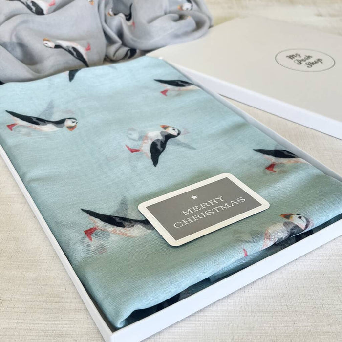 Puffin Print Scarf