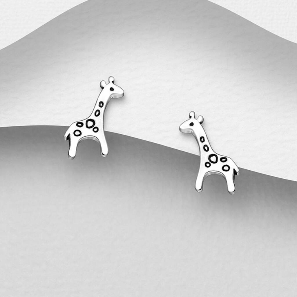 Stand Tall Stand Proud Sterling Silver Giraffe Earrings